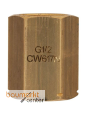 Spannmuffe DIN16283 G1/2 links x G1/2 Messing