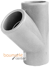 Aliaxis T-Stueck ABS YIA 63mm 45 Grad mit Klebemuffe
