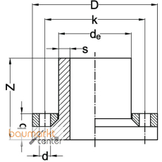 Aliaxis Sonderflanschverb. kurz PE100 SDR 11 d 90 PN 16