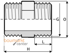 Aliaxis Doppelnippel PVC-U PVC-U R 1, NI2