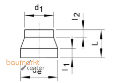 Aliaxis Reduktion zentr. kurz PE100 SDR 11 formgespritzt d 315 x 200 RBE Aliaxis Reduktion zentr. kurz PE100 SDR 11 formgespritzt d 315 x 200 RBE