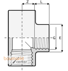 Aliaxis T-Stück PVC-U 90 Gr., R 1 1/4, TI2 Ausl Aliaxis T-Stück PVC-U 90 Gr., R 1 1/4, TI2 Ausl