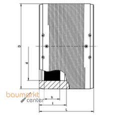 Aliaxis Muffe ohne Anschlag UB SDR 11 d 315 FRIALEN