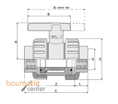 Aliaxis KH PVC-U Gew.muffe IG EPDM R 1 1/2 1V321