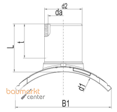 Aliaxis Sattel m. Spitzende SA UNI SDR 11 d 1000-1200 / 225 FRIALEN