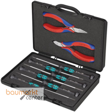 KNIPEX 00 20 18 Elektronikzangen-Set mit Werkzeugen für Arbeiten an elektronischen Bauteilen 8-teilig 215 mm KNIPEX 00 20 18 Elektronikzangen-Set mit Werkzeugen für Arbeiten an elektronischen Bauteilen 8-teilig 215 mm