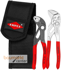 KNIPEX 00 20 72 V01 Mini-Zangenset in Werkzeugg�rteltasche 1 x 86 03 150, 1 x 87 01 125 160 mm
