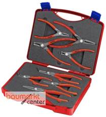 KNIPEX 00 21 25 Werkzeug-Box "SRZ" Sicherungsringzangen 8-teilig 270 mm