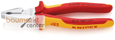 KNIPEX 02 06 200 Kraft-Kombizange isoliert mit Mehrkomponenten-H�llen, VDE-gepr�ft verchromt 200 mm