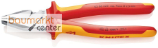 KNIPEX 02 06 225 Kraft-Kombizange isoliert mit Mehrkomponenten-H�llen, VDE-gepr�ft verchromt 225 mm