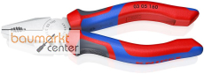 KNIPEX 03 05 160 SB Kombizange mit Comfort-Griffen verchromt 160 mm