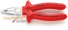 KNIPEX 03 07 180 Kombizange tauchisoliert, VDE-gepr�ft verchromt 180 mm