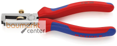 KNIPEX 11 02 160 SB Abisolierzange mit �ffnungsfeder, universal mit Mehrkomponenten-H�llen schwarz atramentiert 160 mm