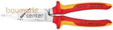 KNIPEX 13 86 200 Elektro-Installationszange isoliert mit Mehrkomponenten-H�llen, VDE-gepr�ft verchromt 200 mm