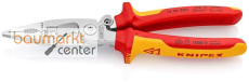 KNIPEX 13 96 200 SB Elektro-Installationszange isoliert mit Mehrkomponenten-H�llen, VDE-gepr�ft verchromt 200 mm
