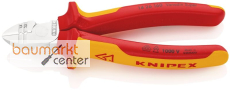 KNIPEX 14 26 160 SB Abisolier-Seitenschneider isoliert mit Mehrkomponenten-H�llen, VDE-gepr�ft verchromt 160 mm