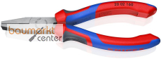 KNIPEX 20 02 160 Flachzange mit Comfort-Griffen schwarz atramentiert 160 mm