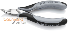 KNIPEX 35 42 115 ESD Elektronik-Greifzange ESD mit durchgestecktem Gelenk mit Mehrkomponenten-H�llen spiegelpoliert 115 mm