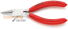 KNIPEX 37 43 125 Greifzange f�r Feinmechanik mit Kunststoff �berzogen verchromt 125 mm