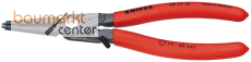 KNIPEX 48 31 J2 Pr�zisions-Sicherungsringzange f�r Innenringe in Bohrungen mit �berdehnungsschutz mit rutschhemmendem Kunststoff �berzogen grau atramentiert 180 mm