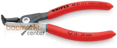 KNIPEX 48 41 J11 Pr�zisions-Sicherungsringzange f�r Innenringe in Bohrungen mit rutschhemmendem Kunststoff �berzogen grau atramentiert 130 mm