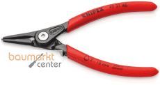 KNIPEX 49 31 A0 Pr�zisions-Sicherungsringzange f�r Au�enringe auf Wellen mit �berdehnungsschutz mit rutschhemmendem Kunststoff �berzogen grau atramentiert 140 mm