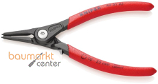 KNIPEX 49 31 A1 Pr�zisions-Sicherungsringzange f�r Au�enringe auf Wellen mit �berdehnungsschutz mit rutschhemmendem Kunststoff �berzogen grau atramentiert 140 mm