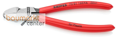KNIPEX 72 01 160 KA Seitenschneider f�r Kunststoff runder Kopf mit Kunststoff �berzogen 160 mm