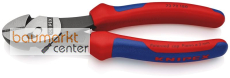 KNIPEX 73 72 180 TwinForce� Hochleistungs-Seitenschneider mit Mehrkomponenten-H�llen schwarz atramentiert 180 mm