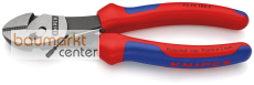 KNIPEX 73 72 180 F TwinForce� Hochleistungs-Seitenschneider mit �ffnungsfeder mit Mehrkomponenten-H�llen schwarz atramentiert 180 mm