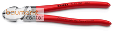 KNIPEX 74 01 200 SB Kraft-Seitenschneider mit Kunststoff �berzogen schwarz atramentiert 200 mm