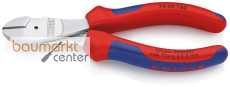 KNIPEX 74 05 160 Kraft-Seitenschneider mit Mehrkomponenten-H�llen verchromt 160 mm