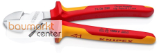 KNIPEX 74 06 200 SB Kraft-Seitenschneider isoliert mit Mehrkomponenten-H�llen, VDE-gepr�ft verchromt 200 mm