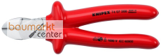 KNIPEX 74 07 200 Kraft-Seitenschneider tauchisoliert, VDE-gepr�ft verchromt 200 mm