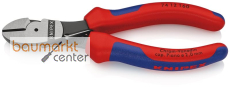 KNIPEX 74 12 160 SB Kraft-Seitenschneider mit Mehrkomponenten-H�llen schwarz atramentiert 160 mm