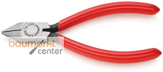 KNIPEX 76 81 125 Seitenschneider f�r Elektromechaniker mit Kunststoff �berzogen schwarz atramentiert 125 mm