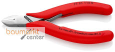 KNIPEX 77 21 115 N Elektronik-Seitenschneider mit durchgestecktem Gelenk mit rutschhemmenden Kunststoff-H�llen 115 mm