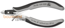 KNIPEX 79 02 120 ESD Pr�zisions-Elektronik-Seitenschneider ESD mit Mehrkomponenten-H�llen br�niert 120 mm