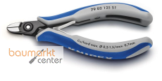 KNIPEX 79 02 125 S1 Pr�zisions-Elektronik-Seitenschneider z. B. zum �ffnen von Kunststoff-Kabelverbindern mit Mehrkomponenten-H�llen br�niert 125 mm