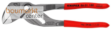 KNIPEX 86 01 180 SB Zangenschl�ssel Zange und Schraubenschl�ssel in einem Werkzeug mit rutschhemmendem Kunststoff �berzogen grau atramentiert 180 mm
