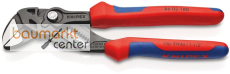 KNIPEX 86 02 180 Zangenschl�ssel Zange und Schraubenschl�ssel in einem Werkzeug mit Mehrkomponenten-H�llen grau atramentiert 180 mm