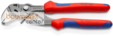 KNIPEX 86 02 180 SB Zangenschl�ssel Zange und Schraubenschl�ssel in einem Werkzeug mit Mehrkomponenten-H�llen grau atramentiert 180 mm