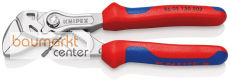 KNIPEX 86 05 150 S02 Zangenschl�ssel mit aufgerauten Backen mit Mehrkomponenten-H�llen verchromt 150 mm