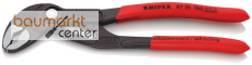 KNIPEX 87 01 180 SB Cobra� Hightech-Wasserpumpenzange mit rutschhemmendem Kunststoff �berzogen grau atramentiert 180 mm