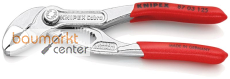 KNIPEX 87 03 125 Cobra� Hightech-Wasserpumpenzange mit rutschhemmendem Kunststoff �berzogen verchromt 125 mm