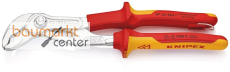 KNIPEX 87 26 250 T BK Cobra� VDE Hightech-Wasserpumpenzange, isoliert isoliert mit Mehrkomponenten-H�llen, VDE-gepr�ft; mit integrierter isolierter Befestigungs�se zum Anbringen einer Absturzsicherung verchromt 250 mm