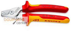KNIPEX 95 16 160 SB StepCut� Kabelschere isoliert mit Mehrkomponenten-H�llen, VDE-gepr�ft verchromt 160 mm