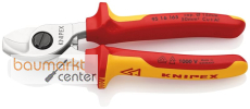 KNIPEX 95 16 165 Kabelschere isoliert mit Mehrkomponenten-Hüllen, VDE-geprüft verchromt 165 mm KNIPEX 95 16 165 Kabelschere isoliert mit Mehrkomponenten-Hüllen, VDE-geprüft verchromt 165 mm