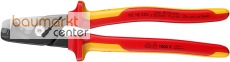 KNIPEX 95 18 225 SB StepCut� XL Kabelschere mit Stufenschnitt isolierender Mehrkomponenten-Griff, VDE-gepr�ft br�niert 225 mm
