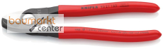 KNIPEX 95 21 165 Kabelschere mit �ffnungsfeder mit Kunststoff �berzogen br�niert 165 mm